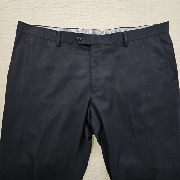 Tommy Hilfiger Dress Pants Men's 42x30 Navy Blue Modern Flex Stretch Chambray - Picture 9 of 14
